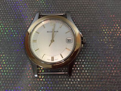 Vintage Rare Bucherer Mens Watch Gold and Silver No Strap