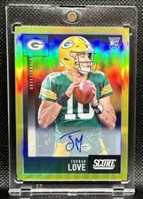 2020 Panini Chronicles Score Jordan Love RC Rookie Auto Packers GOLD /50!