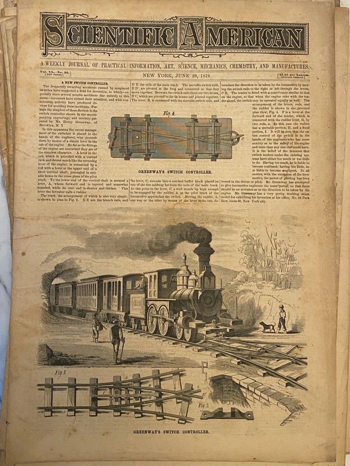 1879 Scientific American Forty One Issues Edison Electric Light Patent - Image 2 of 4