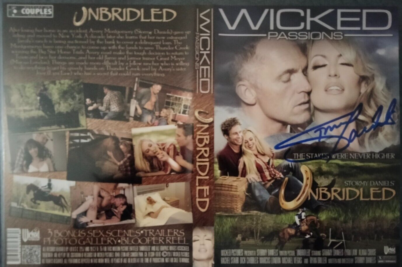 STORMY DANIELS SIGNED UNBRIDLED DVD COVER w PIC PROOF! | eBay