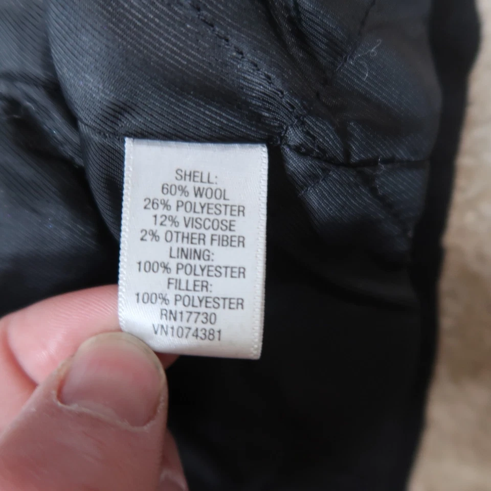 Merona Wool Blend Peacoat Button Front Men's small Double breasted Coat - Image 4 of 4