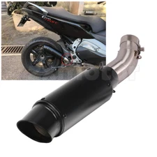 Motorcycle Exhaust Link Pipe For 2012-2015 BMW C600 Sport C650GT Black Slip-On 