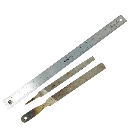 3 Pcs Nicholson Handy File 9, 11 in and Westcott 18" Flexible Ruler Non-Slip - Picture 9 of 9