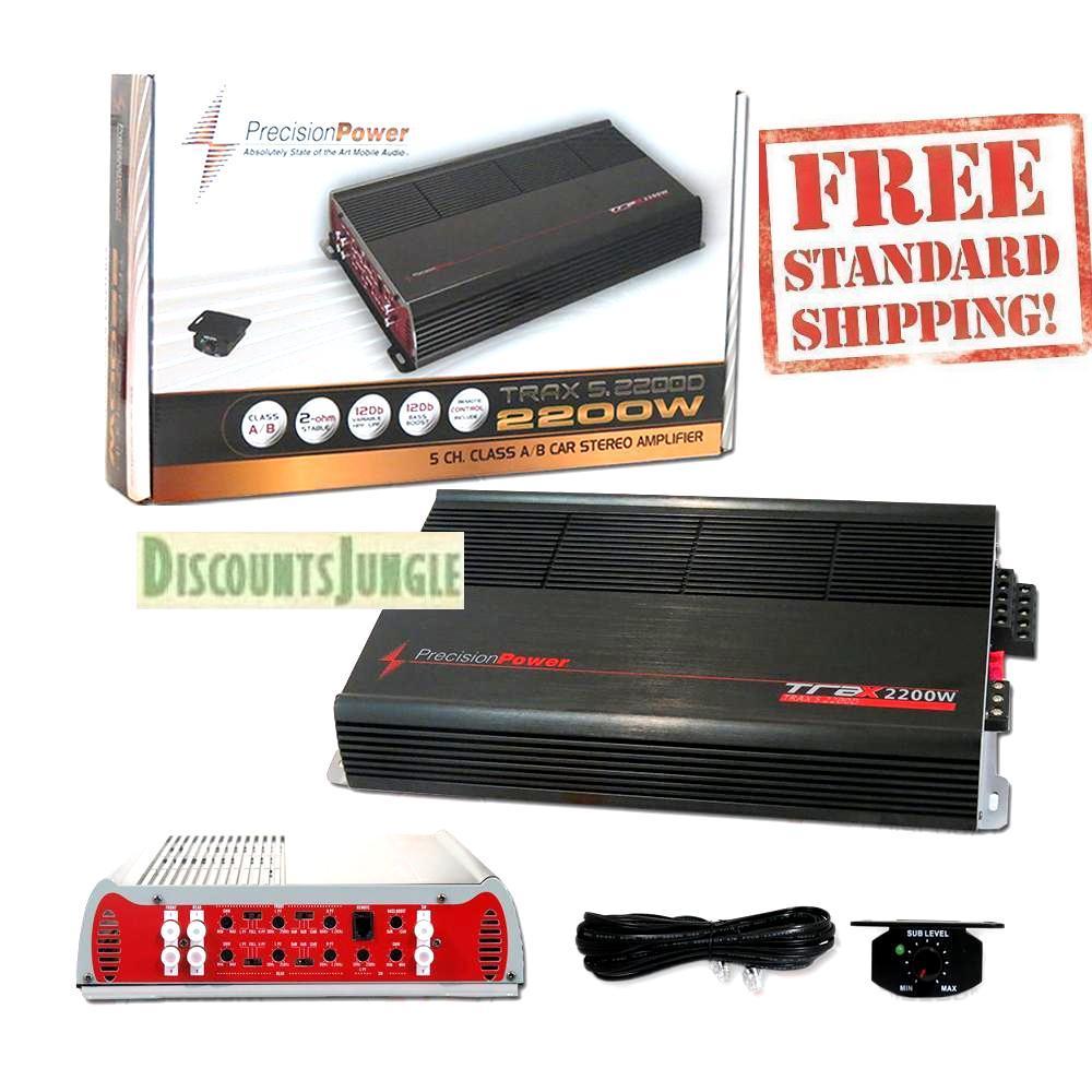 Precision Power TRAX52200D Power 5 Channel 2200W Car Amplifier for