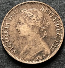 1891 FARTHING - 1/4d BRONZE FARTHING COIN - QUEEN VICTORIA