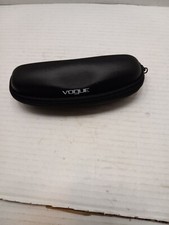 Vogue Semi Hard Black 6 1/2 in x 2 1/2 in Clamshell Zipper Sunglasses Eyeglasses
