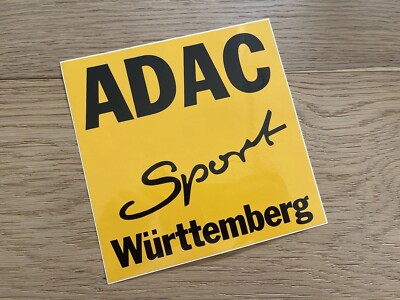 Original ADAC German Auto Club Sport Wurttemberg Sticker Porsche BMW Mercedes