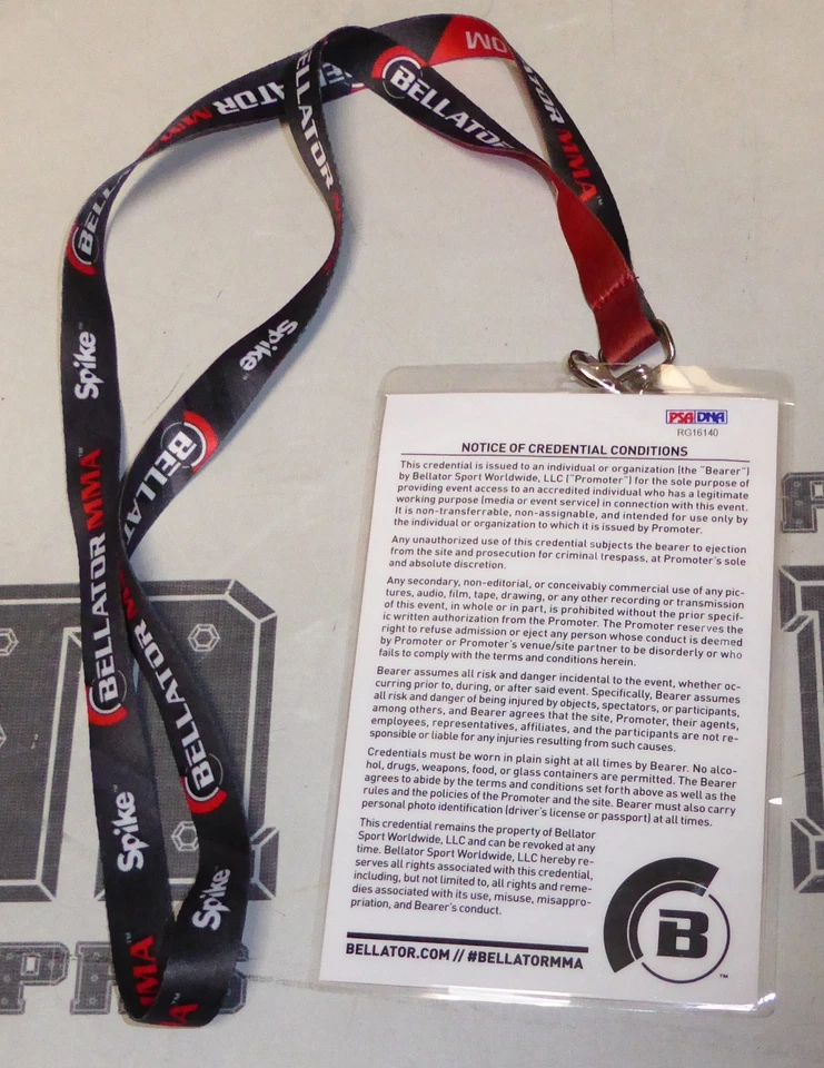 Jarod Trice Signed Personal Bellator Dynamite 2 Fight Used Worn VIP Pass PSA/DNA - Image 4 of 4