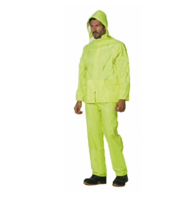 COMPLETO GIACCA E PANTALONI ANTIPIOGGIA IN NYLON IMPERMEABILE CON