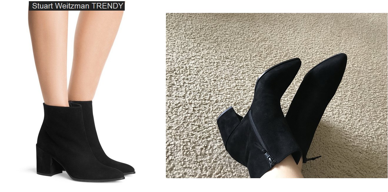 stuart weitzman trendy suede bootie