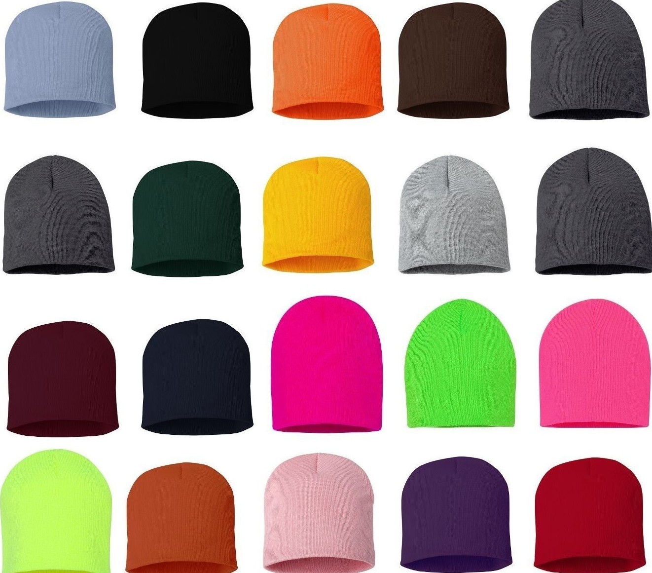 Sportsman 8" or 12" Knit Cap Beanie Winter Ski Hat, Boarding, Work