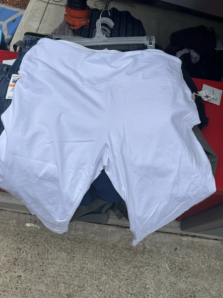 Leggings Caffe Marshals blancos con diseño inferior en cada pierna control abdominal 3x Foto 3 de 4