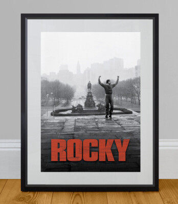 ROCKY GERAHMTE FILMPLAKATE - MEHRERE OPTIONEN - A3 GERAHMT ODER A4 MIT HALTERUNG