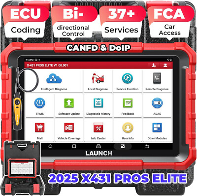 2025 Newest LAUNCH X431 Pro Elite V+ Bidirectional Car Diagnostic Scanner Coding