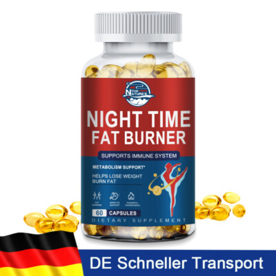 Night Time Fat Burner Capsules - Gewichtsverlust Detox Cleanse Appetitzügler