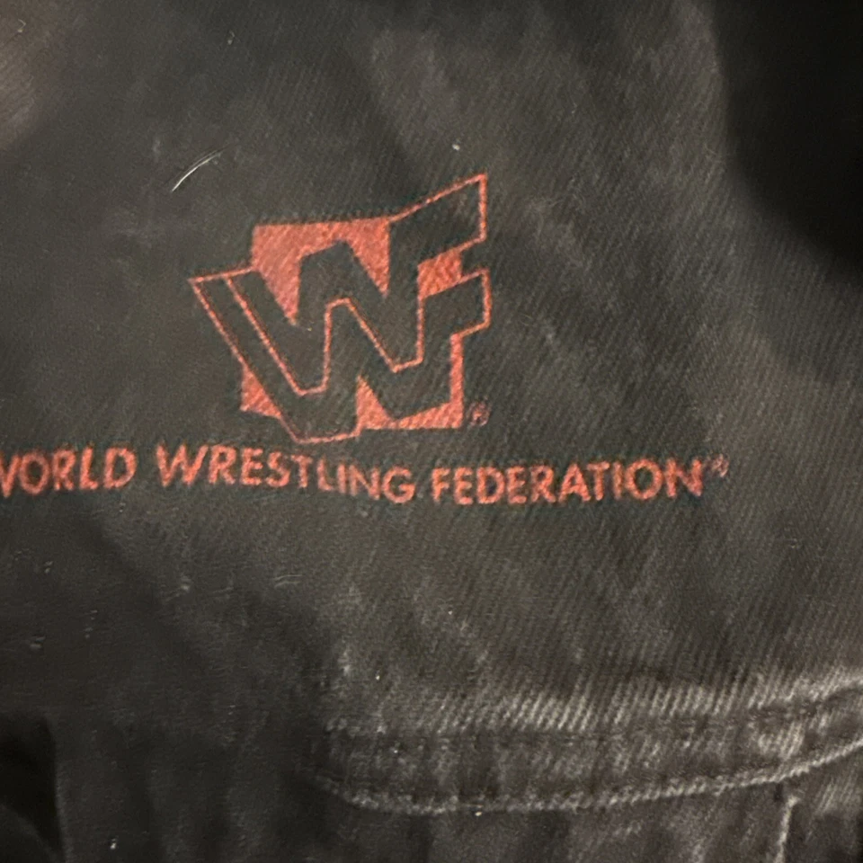 Jaqueta jeans vintage 1997 WWF Shawn Michaels HBK masculina GG preta ENVIO GRÁTIS! - Imagem 4 de 4