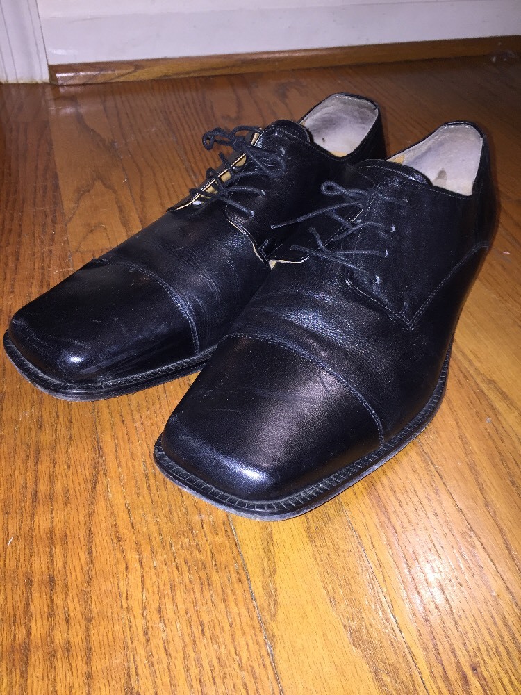 TODD WELSH Polished LEATHER DRESS OXFORDS Shoes MENS SIZE 12  display picture 3