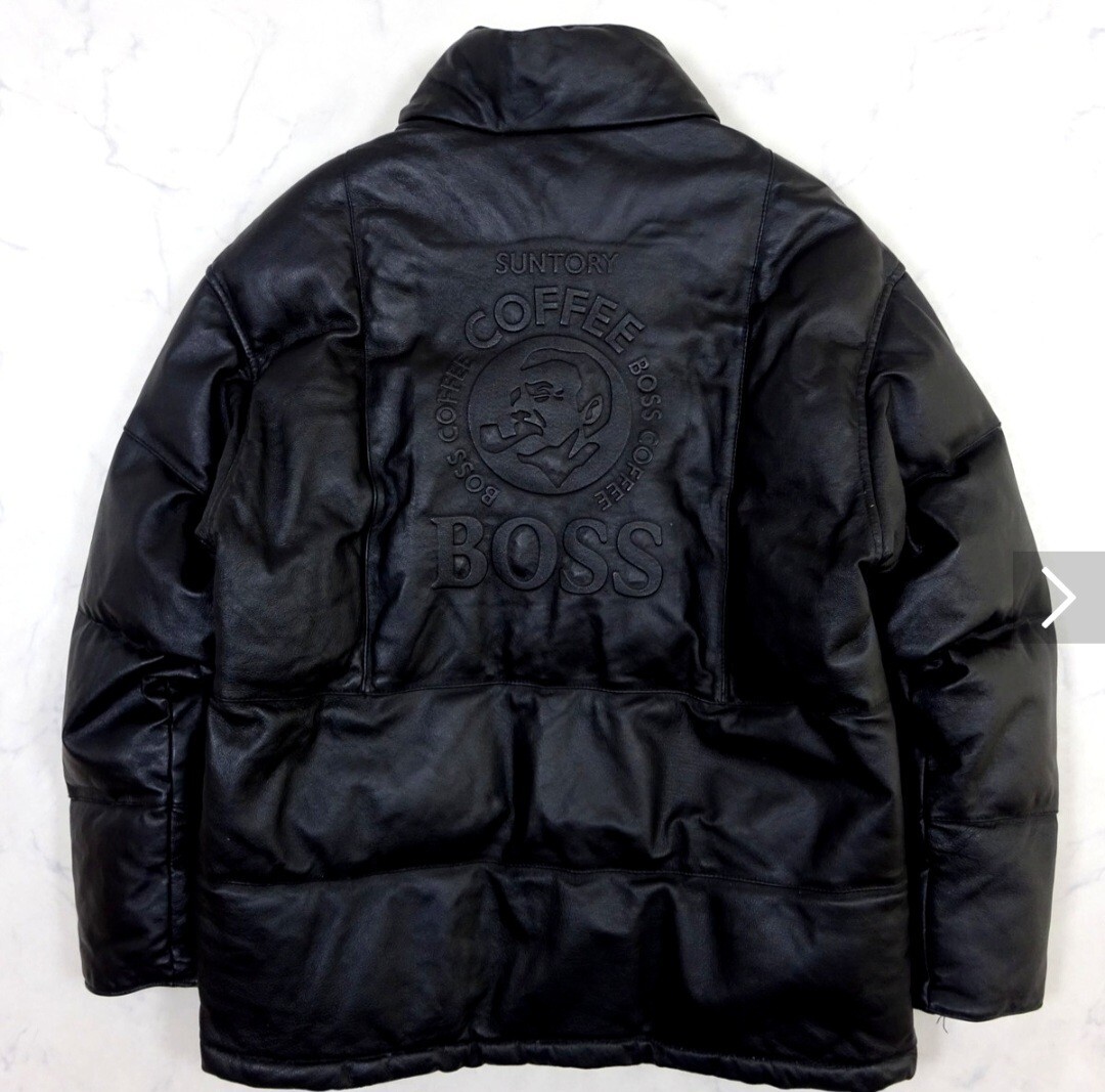 BOSS COFFEE 10TH ANNIVERSARY LEATHER DOWN JACKET SIZE M BOSS COFFEE 10TH ANNIVERSARY LEATHER DOWN JACKET SIZE M