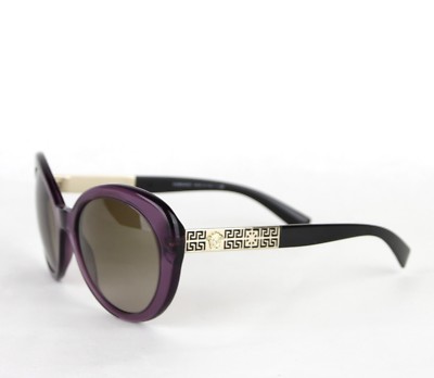Versace Brown Gradient Oversized Transparent Violet Sunglasses