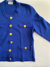 Maria Emilia Barata Vintage Cardigan Sweater Designer Quality Small Crochet Knit