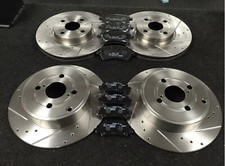 PER TOYOTA YARIS 1.5 T SPORT DISCHI E PASTIGLIE FRENO ANTERIORI POSTERIORI FORATI SCANALATI