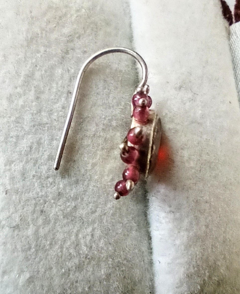 STERLING  SILVER  DESIGNER   "RUBY RED  RAYS"  Vi… - image 4