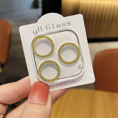 Glitter Camera Lens Protector For iPhone 17 16 15 Pro Max Glass Full Cover Film