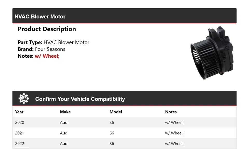 Motor de soprador AVAC Audi S6 2020-2022 4 estações 2021 - Imagem 2 de 4
