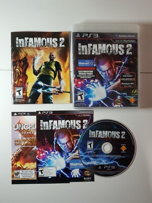 Infamous 2 - Walmart Exclusive - Sony Playstation 3 PS3 - Complete CIB - Tested
