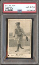 1922 W575-1 Ty Cobb Detroit Tigers Baseball PSA Authenticated