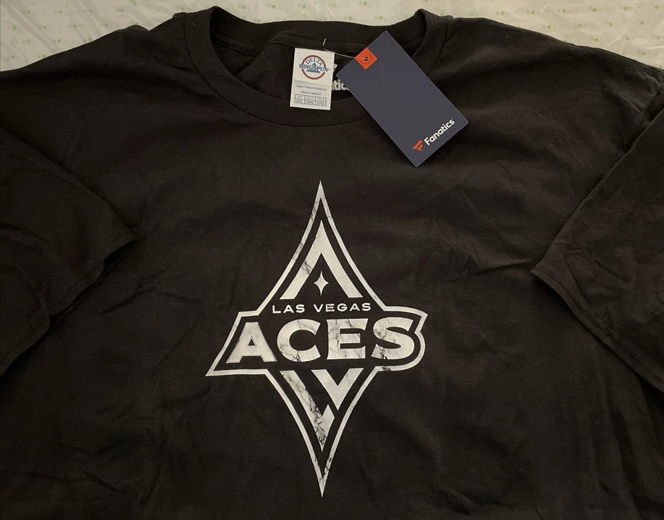 Camiseta negra Fanantics WNBA Las Vegas ACES Logo adulto talla 2XL NUEVA CON ETIQUETAS Foto 4 de 4