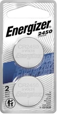 Energizer 2450 Lithium Coin Battery, 2 Pack