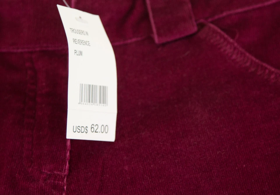 Pantalón acampanado de pana ciruela Reverence para niña JACADI con detalle talla 10 años nuevo con etiquetas $62 Foto 4 de 4