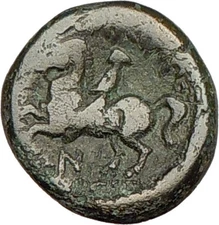 Philip II Alexander the Great Dad OLYMPIC GAMES Ancient Greek Coin Horse i18315 