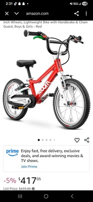 WOOM 2 Children s Bicycle Kids 3-5 Years Old 14 Inch Light Weight Gently Used