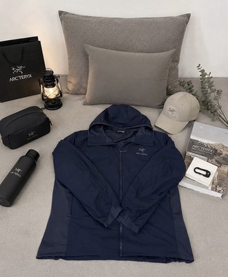 ARC TERYX Atom Hoody Jacket Mens XXL Black Sapphire Full Zip Insulated Coat