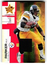 2007 Leaf Rookie & Stars Longevity Ruby Willie Parker #75 Jersey /250 Steelers
