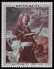 MONACO 813 - "Antoine I" by Hyacinthe Rigaud (pc38042)