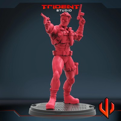 Nick Fury (Classic) Marvel Crisis Protocol Proxy Miniature | Trident MCP