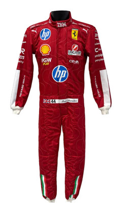 Lewis Hamilton Red Ferrari Monza 2025 Racing Suit | Kart CIK/FIA Level 2 Gear