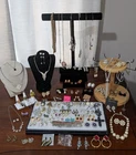 Antique Vintage Estate Gemstone Rhinestone Crystal Costume Mixed Jewelry Lot