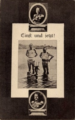 Ak Friedrich Ebert, Kaiser Wilhelm II, Paul von Hindenburg - 11536911