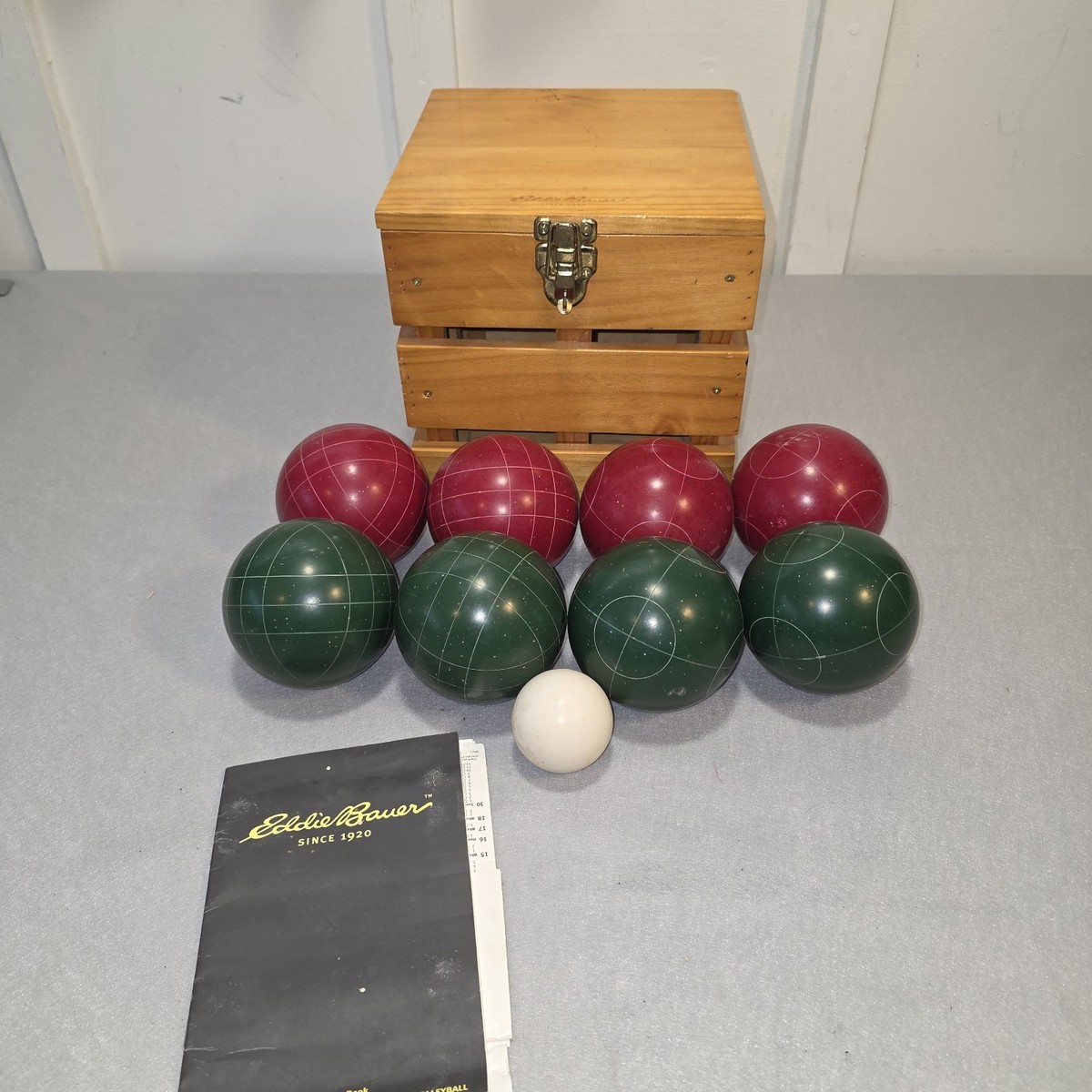 Vintage Sportcraft Heritage X Eddie Bauer Bocce Ball Set In Wooden