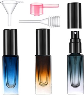 Travel Perfume Bottle Refillable, 3 Pcs 5ML/0.17oz Fine Mist Glass Perfume Spray