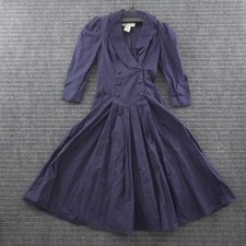 Vintage Jessica McClintock Gunne Sax Dress Womens 3 Purple Lace Midi