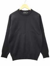 AZUL by Moussy Knit Sweater Face Crew Neck Black M Spring/Fall/Winter