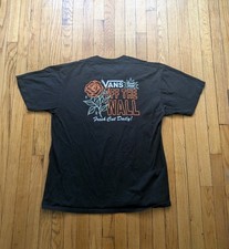  Vans T Shirt Mens XL Black Classic Fit Rose ...