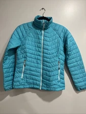 Columbia Omni-Heat Thermal Coil Insulated Teal Blue Puffer Coat Jacket Women's M