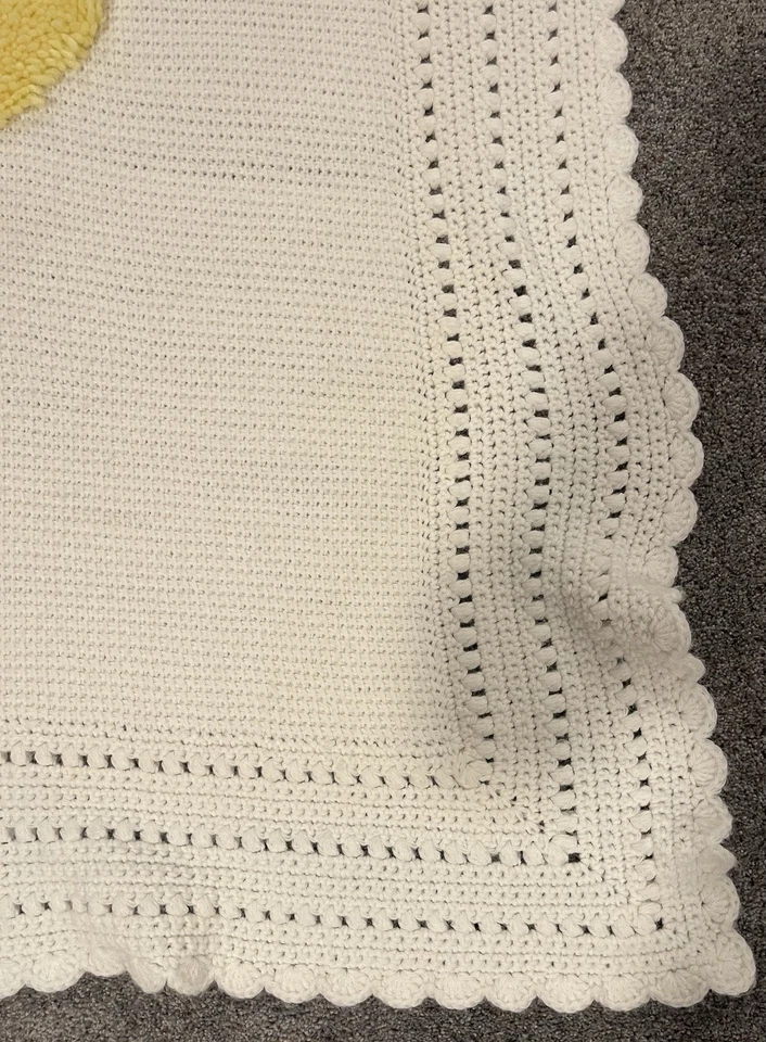 Vintage 1970s Crochet "Big Bird" Sesame Street Handmade 48" x 60" Afghan Throw - Image 4 of 4