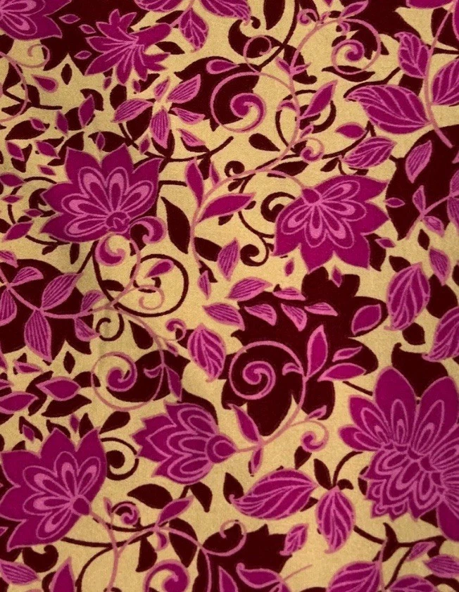 LuLaRoe Leggings TC Tall Curvy AUTUMN Fall Khaki TAN PINK Abstract Modern Flower - Image 2 of 4